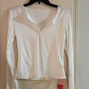 SHEIN Classic White Long Sleeve Top